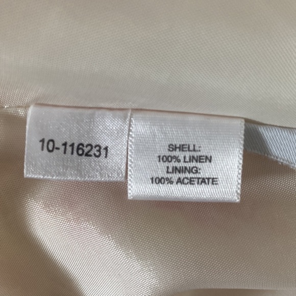 Ann Taylor Floral Linen Flounce Hem Spaghetti Strap A-Line Midi Dress - Picture 13 of 14